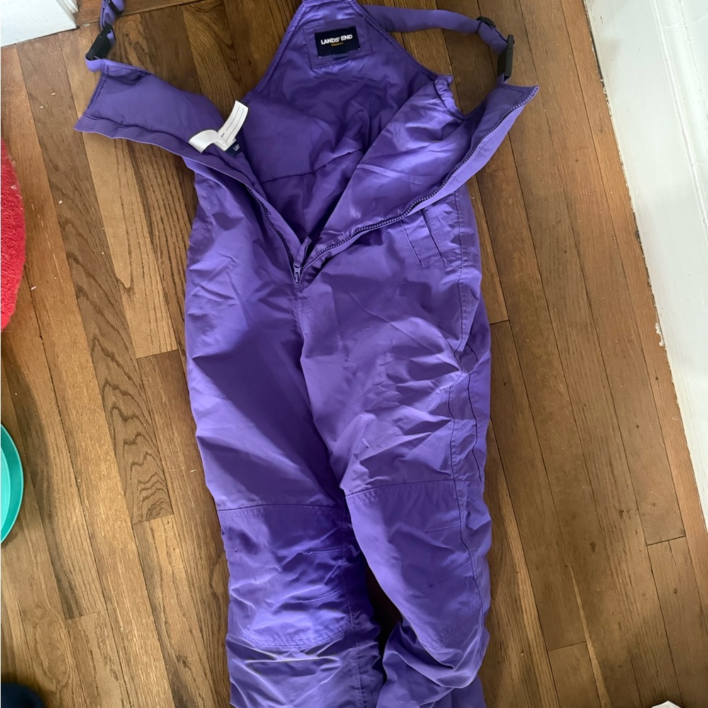 Lands' End Purple Snow Bibs